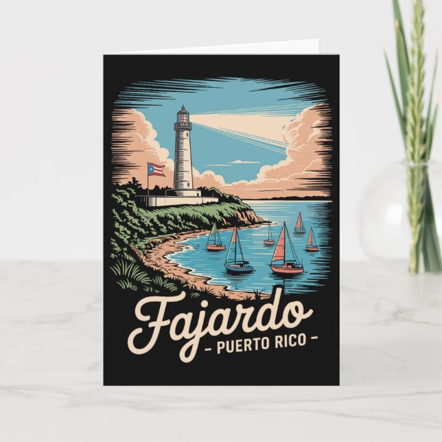 Tarjeta Recuerdo de Fajardo Puerto Rico (Anverso)