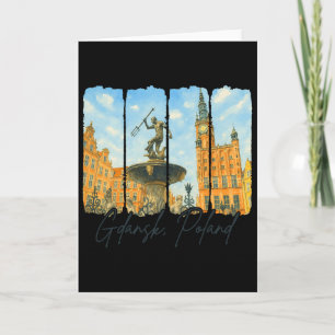 Tarjeta Recuerdo de Gdansk Polonia Viaje Pincelada Gdansk