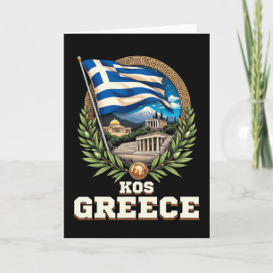 Tarjeta Recuerdo de Kos Grecia Vacaciones Griegas Viajes 