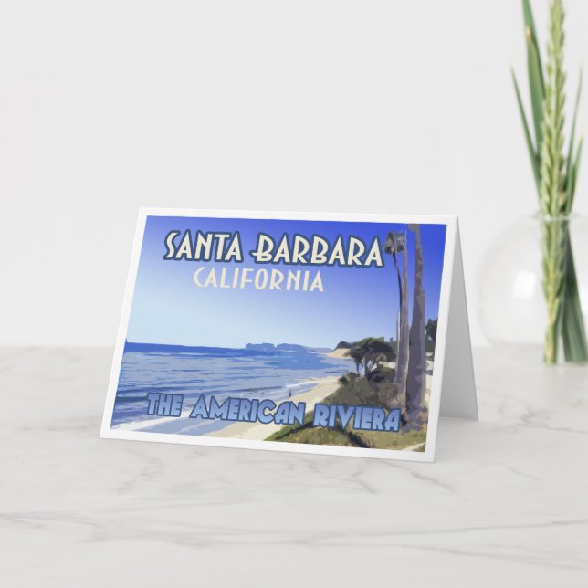 Tarjeta Recuerdo de la playa de la mariposa de Santa (Anverso)