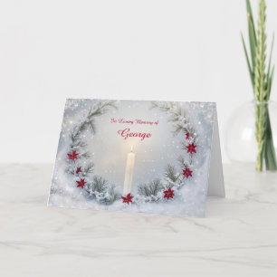 Tarjeta Recuerdo de Navidad con nombre personalizado Memor