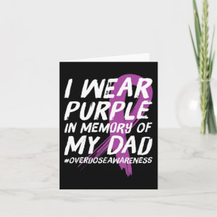 Tarjeta Recuerdo de Papá Lleva Morado Conciencia de Sobred