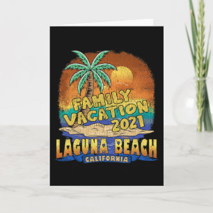 Tarjeta Recuerdo de vacaciones familiares en Laguna Beach 