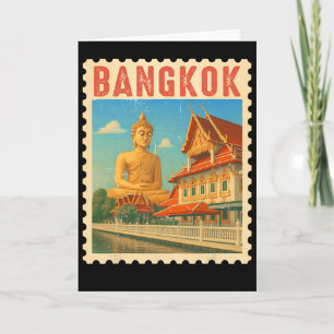 Tarjeta Recuerdo de viaje a Tailandia Ngkok Buda Tailandia