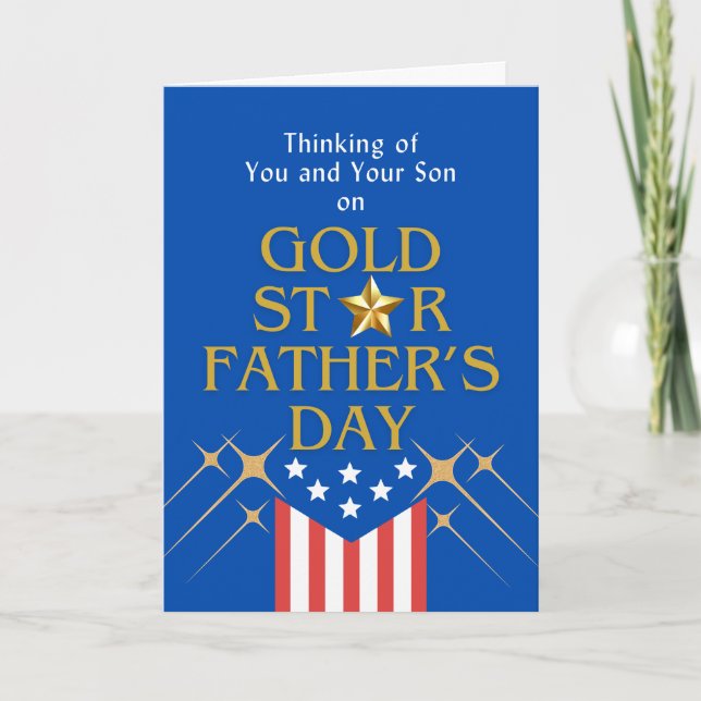 Tarjeta Recuerdo del hijo del Día del Padre Estrella del O (Anverso)
