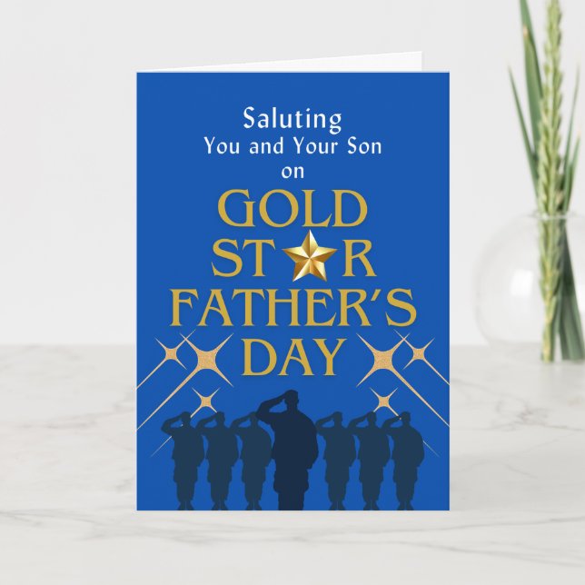 Tarjeta Recuerdo del hijo del Día del Padre Estrella del O (Anverso)