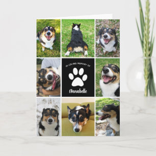 Tarjeta Recuerdo Personalizado de Mascota Collage de Perro