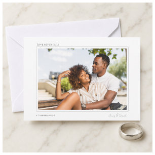 Tarjeta Recuerdo Personalizado de Pareja el Amor Nunca Fal