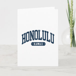 Tarjeta Recuerdo vintage de Honolulu Hawaii Oahu para homb