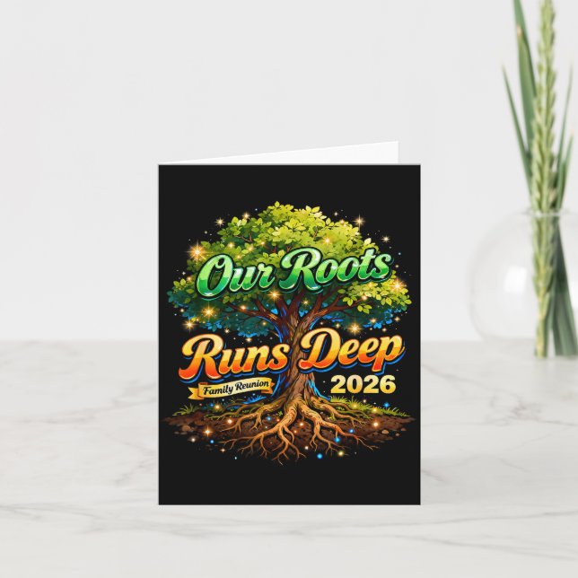 Tarjeta Recuerdos de la Reunión Familiar Roots Run Deep 20 (Anverso)