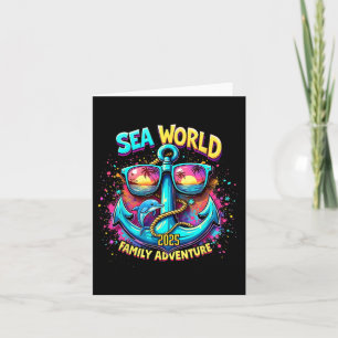 Tarjeta Recuerdos de Sea World 2025 Ocean Explorer Familia