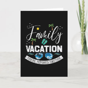 Tarjeta Recuerdos de vacaciones familiares juntos coincide