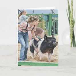 Tarjeta Recuerdos de Verano - Clase de Cerdo de Mercado