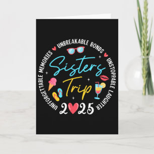 Tarjeta Recuerdos de viaje de hermanas 2025 Chicas Viaje d