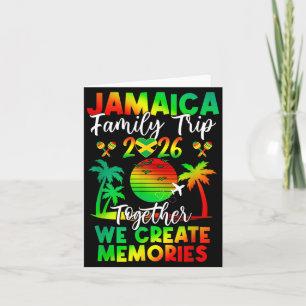 Tarjeta Recuerdos de viaje familiar a Jamaica 2026 Vacacio