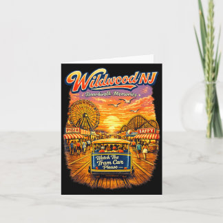 Tarjeta Recuerdos del paseo marítimo de Wildwood NJ Tranví