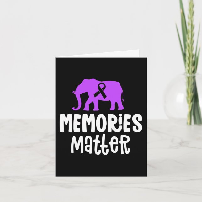 Tarjeta Recuerdos Importan Alzheimer  Cinta Morada de Conc (Anverso)