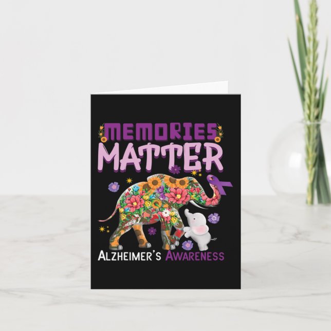 Tarjeta Recuerdos importan Elephant Alzheimer Alzheimers A (Anverso)