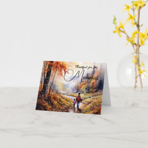 Tarjeta Recuerdos personalizados de niños de otoño