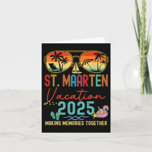 Tarjeta Recuerdos Retro de Vacaciones en St. Maarten 2025