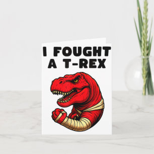 Tarjeta Recuperación de brazo roto T-rex niños niños dinos