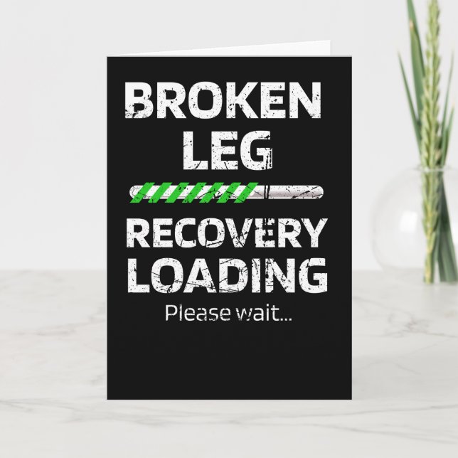 Tarjeta Recuperación de cirugía de pierna rota | Sobrevivi (Anverso)