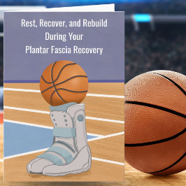 Tarjeta Recuperación de Fascia Plantar con Baloncesto