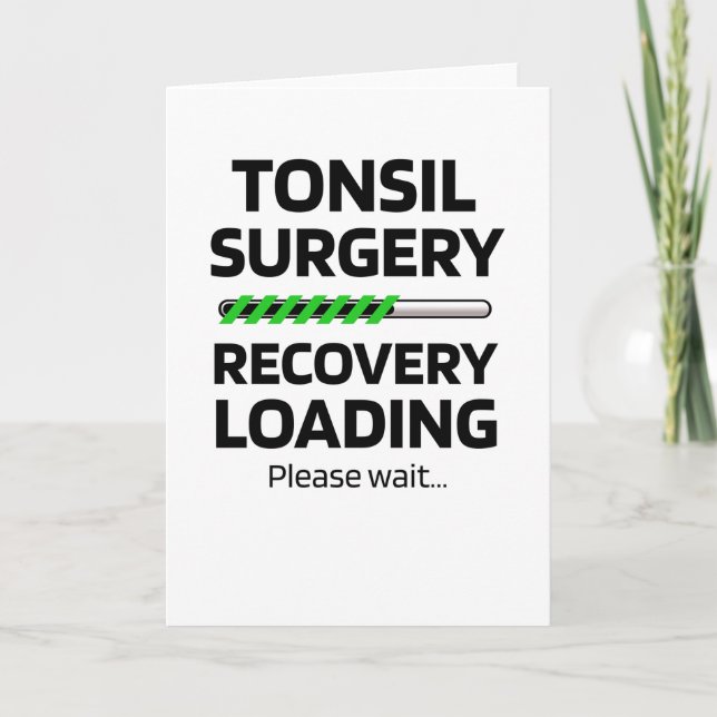 Tarjeta Recuperación de la Cirugía Tonsil | Regalos Tonsil (Anverso)