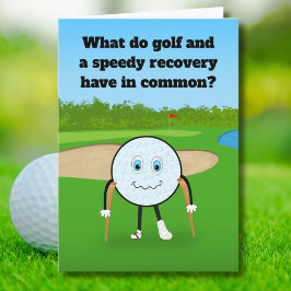 Tarjeta Recuperación de Lesiones de Golf Humorística para