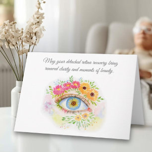 Tarjeta Recuperación de retina desprendida floral para sen