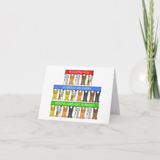 Tarjeta Recuperación rápida de cirugía dental de implantes (Anverso)