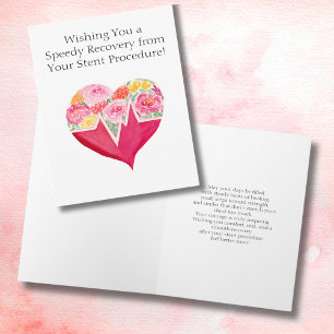 Tarjeta Recuperación Rápida de Flores de Corazón de Proced