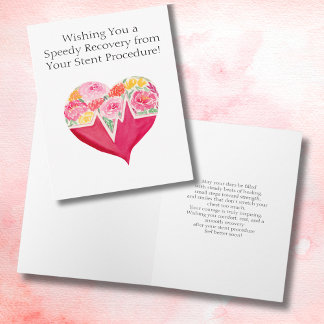 Tarjeta Recuperación Rápida de Flores de Corazón de Proced