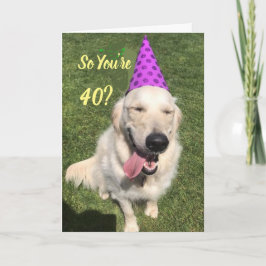Tarjeta Recuperador de oro en Gorra Fiesta 40 cumpleaños