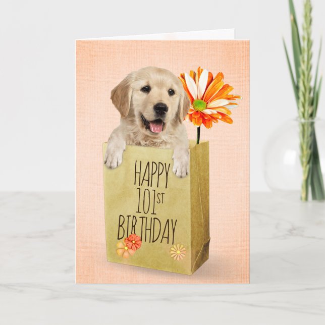Tarjeta Recuperador de oro en la bolsa de cumpleaños númer (Anverso)