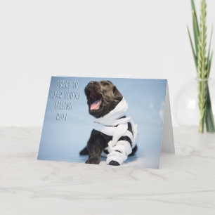 Tarjeta Recupérate pronto cachorro