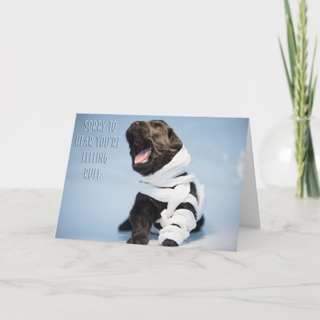 Tarjeta Recupérate pronto cachorro (Anverso)