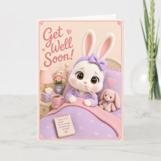 Tarjeta Recupérate Pronto con Mochi de los Bebés Bun Buns