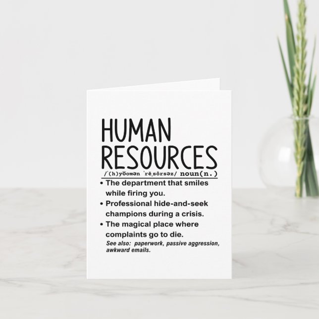 Tarjeta Recursos humanos (Anverso)