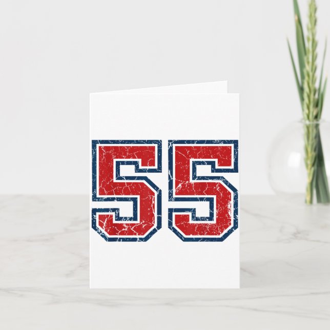 Tarjeta Red And Blue Srts Number 55 Jersey Uniform Player  (Anverso)