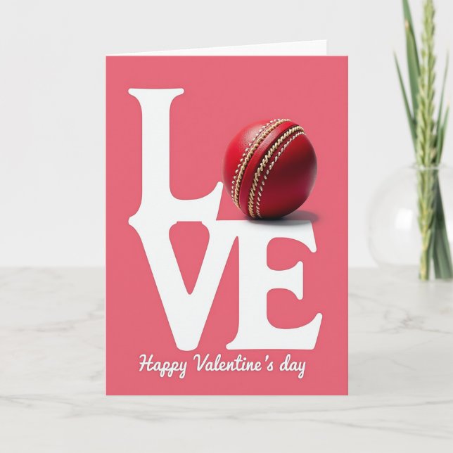 Tarjeta Red Ball Love Valentines Day Card (Anverso)