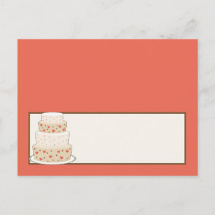 Tarjeta Red/Creme Boda Cake Place