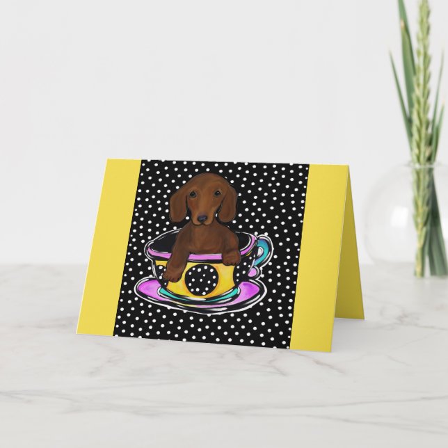 Tarjeta Red Dachshund (Anverso)