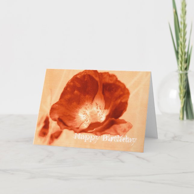Tarjeta Red Delight Poppy Customizable Card (Anverso)