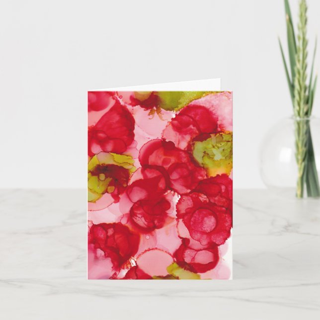 Tarjeta "Red en ciernes" - Impresión de tinta de alcohol (Anverso)