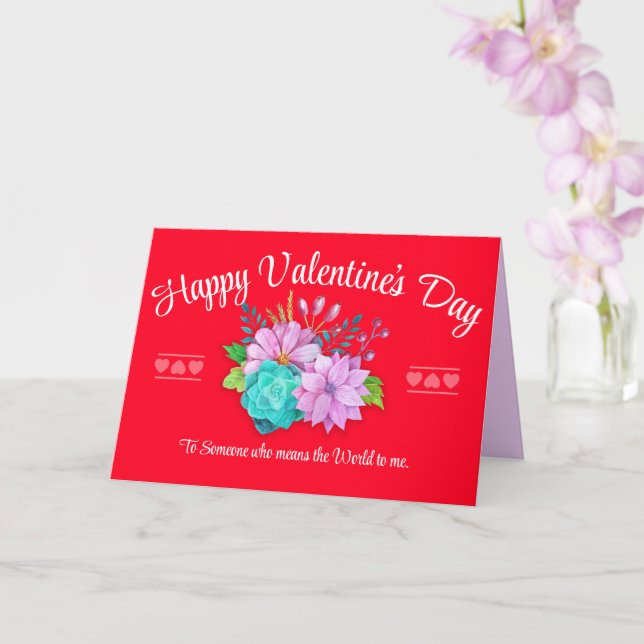 Tarjeta RED Feliz Día de San Valentín (Orquídea)