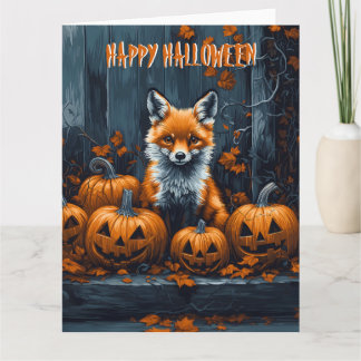 Tarjeta Red Fox Halloween