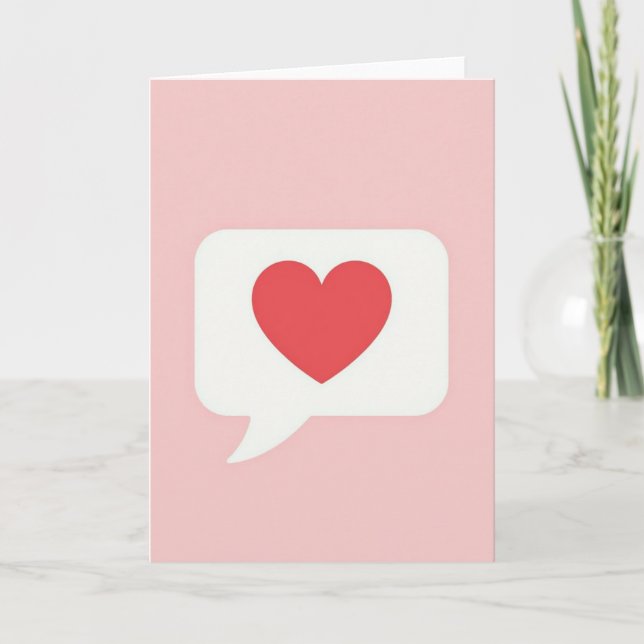 Tarjeta Red Heart Faux Gold Foil Look Card (Anverso)
