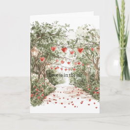 Tarjeta Red Hearts Love is in the air