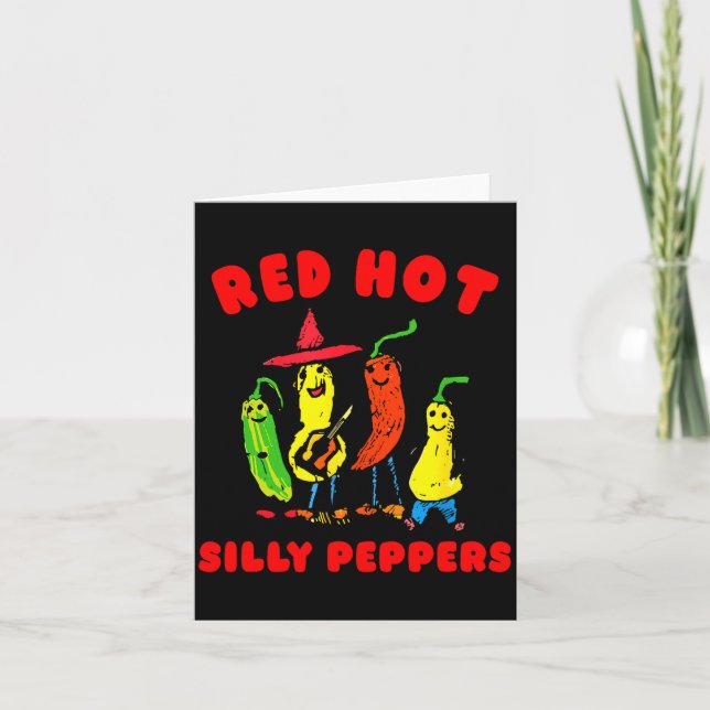 Tarjeta Red Hot Silly Peppers, Funny  (Anverso)